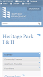Mobile Screenshot of heritageparkapts.net
