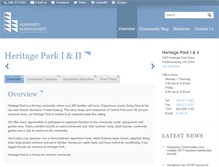 Tablet Screenshot of heritageparkapts.net